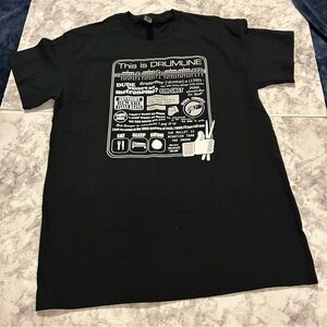 NWOT Men’s Marching Band Drumline Description Black short sleeve tshirt size m